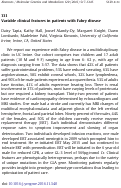 Cover page: Variable clinical features in patients with Fabry disease