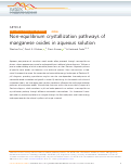 Cover page: Non-equilibrium crystallization pathways of manganese oxides in aqueous solution