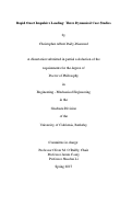 Cover page: Rapid Onset Impulsive Loading: Three Dynamical Case Studies