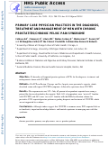 Cover page: Primary care physician practices in the diagnosis, treatment and management of men with chronic prostatitis/chronic pelvic pain syndrome