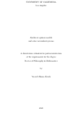 Cover page: Nonlinear opinion models and other networked systems