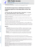 Cover page: Two data-driven approaches to identifying the spectrum of problematic opioid use: A pilot study within a chronic pain cohort