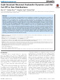 Cover page: Scale-Invariant Neuronal Avalanche Dynamics and the Cut-Off in Size Distributions