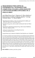 Cover page: High resolution optical experimental technique for computing pulsed laser-induced cavitation bubble dynamics in a single shot