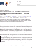 Cover page: Acute Cognitive Effects of the Hypocretin Receptor Antagonist Almorexant Relative to Zolpidem and Placebo: A Randomized Clinical Trial