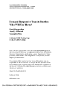 Cover page: Demand-Responsive Transit Shuttles: Who Will Use Them?