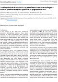 Cover page: The impact of the COVID-19 pandemic on dermatologists' suture preferences for epidermal approximation