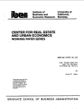 Cover page: Low Income Housing and Tax Reform: A Potential Crisis