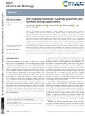 Cover page: Self-cleaving ribozymes: substrate specificity and synthetic biology applications.