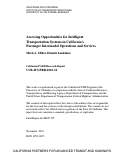 Cover page: Assessing Opportunities for Intelligent Transportation Systems in California's Passenger Intermodal Operations and Services