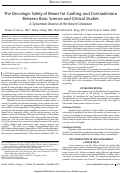 Cover page: The Oncologic Safety of Breast Fat Grafting and Contradictions Between Basic Science and Clinical Studies: A Systematic Review of the Recent Literature.