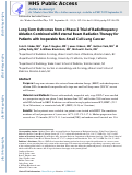 Cover page: Long-Term Outcomes From a Phase 2 Trial of Radiofrequency Ablation Combined With External Beam Radiation Therapy for Patients With Inoperable Non-Small Cell Lung Cancer.