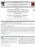 Cover page: Effect of Dexmedetomidine on Cardiac Surgery-Associated Acute Kidney Injury: A Meta-Analysis With Trial Sequential Analysis of Randomized Controlled Trials