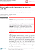 Cover page: Modeling biomedical experimental processes with OBI