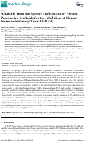 Cover page: Alkaloids from the Sponge Stylissa carteri Present Prospective Scaffolds for the Inhibition of Human Immunodeficiency Virus 1 (HIV-1)