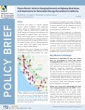 Cover page: Future Electric Vehicle Charging Demand at Highway Rest Areas and Implications for Renewable Energy Penetration in California