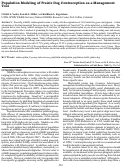 Cover page: Population Modeling of Prairie Dog Contraception as a Management Tool