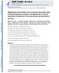 Cover page: Mitigating Racial And Ethnic Bias And Advancing Health Equity In Clinical Algorithms: A Scoping Review.