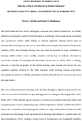 Cover page: Housing Policy in Crisis: An International Perspective