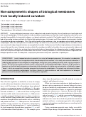 Cover page: Nonaxisymmetric Shapes of Biological Membranes from Locally Induced Curvature