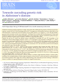 Cover page: Towards cascading genetic risk in Alzheimers disease.