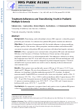 Cover page: Treatment adherence and transitioning youth in pediatric multiple sclerosis