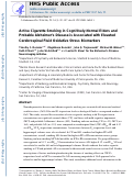 Cover page: Active Cigarette Smoking in Cognitively-Normal Elders and Probable Alzheimer’s Disease is Associated with Elevated Cerebrospinal Fluid Oxidative Stress Biomarkers