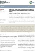 Cover page: Unassisted solar-driven photoelectrosynthetic HI splitting using membrane-embedded Si microwire arrays