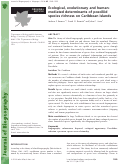 Cover page: Ecological, evolutionary and human‐mediated determinants of poeciliid species richness on Caribbean islands