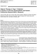 Cover page: Adjunct Therapy in Type 1 Diabetes: A Survey to Uncover Unmet Needs and Patient Preferences Beyond HbA1c Measures