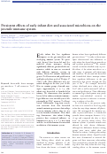 Cover page: Persistent effects of early infant diet and associated microbiota on the juvenile immune system