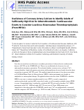 Cover page: Usefulness of Coronary Artery Calcium to Identify Adults of Sufficiently High Risk for Atherothrombotic Cardiovascular Events to Consider Low-Dose Rivaroxaban Thromboprophylaxis (from MESA)