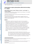 Cover page: Catecholamine receptor polymorphisms affect decision-making in C. elegans