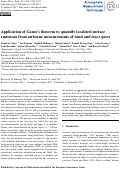 Cover page: Application of Gauss's theorem to quantify localized surface emissions from airborne measurements of wind and trace gases