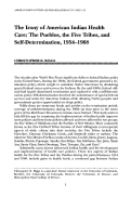 Cover page: The Irony of American Indian Health Care: The Pueblos, the Five Tribes, and Self-Determination, 1954–1968