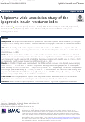 Cover page: A lipidome-wide association study of the lipoprotein insulin resistance index