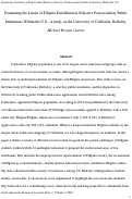 Cover page: Examining the Limits of Filipinx Enrollment in Selective Postsecondary Public Institutions Within the U.S.: A study on the University of California, Berkeley