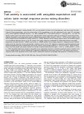 Cover page: Trait anxiety is associated with amygdala expectation and caloric taste receipt response across eating disorders