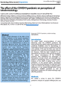 Cover page: The effect of the COVID-19 pandemic on perceptions of teledermatology