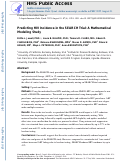 Cover page: Predicting HIV Incidence in the SEARCH Trial: A Mathematical Modeling Study