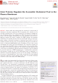 Cover page: Aster Proteins Regulate the Accessible Cholesterol Pool in the Plasma Membrane