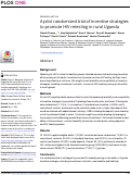 Cover page: A pilot randomized trial of incentive strategies to promote HIV retesting in rural Uganda