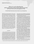 Cover page: Effects of a low-fat, high-fiber diet and exercise program on breast cancer risk factors in vivo and tumor cell growth and apoptosis in vitro