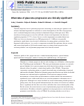 Cover page: What rates of glaucoma progression are clinically significant?