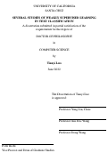 Cover page: Several Studies of Weakly Supervised Learning in Text Classification