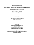 Cover page: Bioremediation of petroleum hydrocarbo-contaminated soils, 
comprehensive report, December 1999