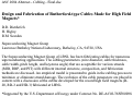 Cover page: Design and fabrication of Rutherford-type cables made for high field m agnets