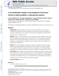 Cover page: Cost minimization analysis of the treatment of olecranon fracture in elderly patients: a retrospective analysis.