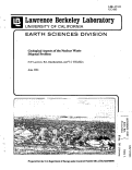 Cover page: Geological Aspects of the Nuclear Waste Problem