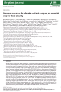 Cover page: Genome resources for climate-resilient cowpea, an essential crop for food security.